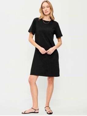 Old Navy Black Short Sleeve Mini Dress